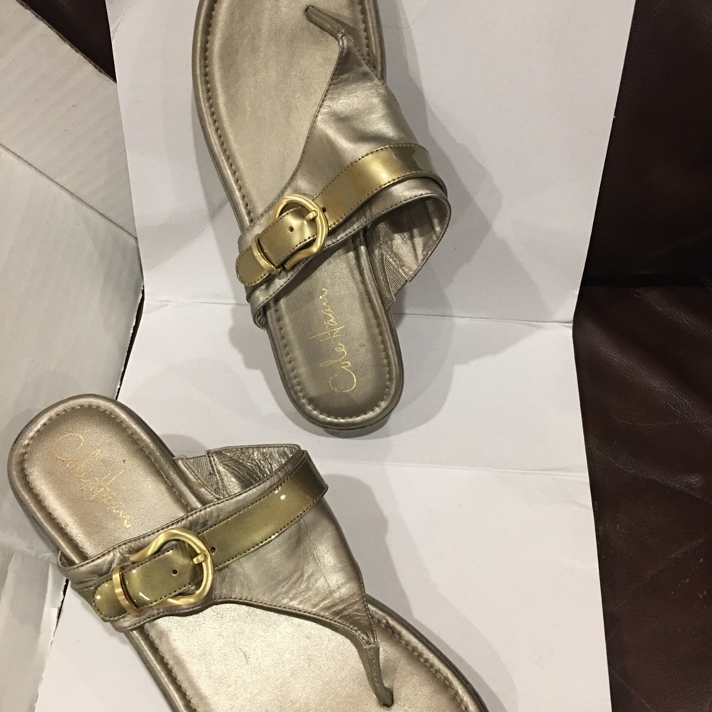 Cole Haan - size 9 leather sandal . Wedges